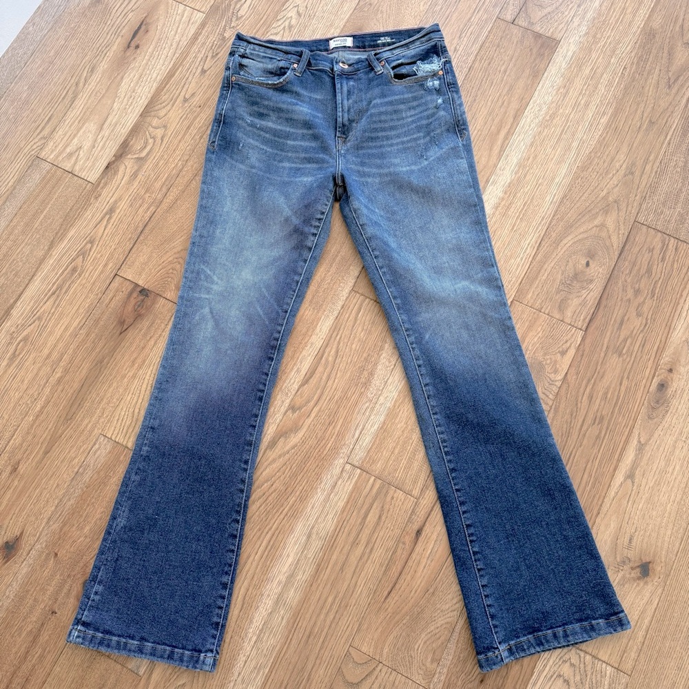 Kensie The Tess High Rise Bootcut Jeans Clean Hem Size 8/29